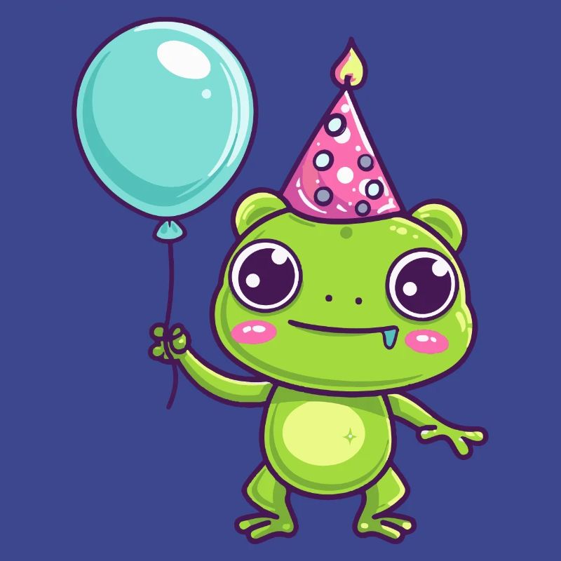 Frog Birthday Comic Cute