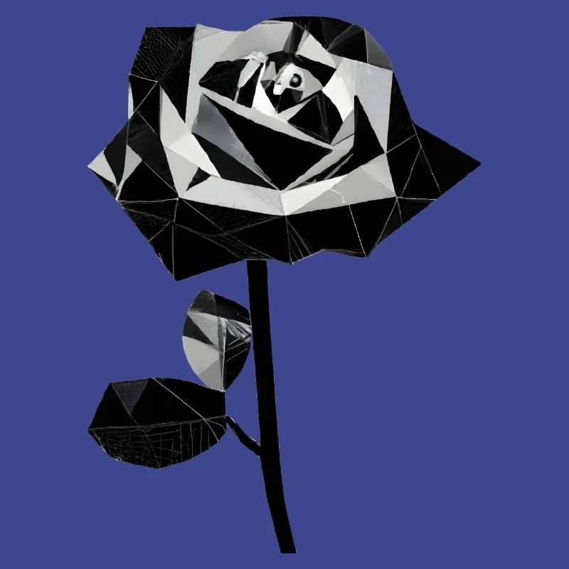 Polygone schwarze Rose