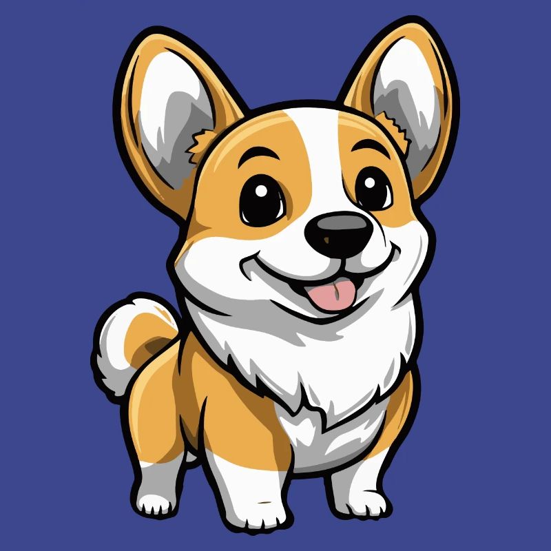 Corgi Dog Comic Cute