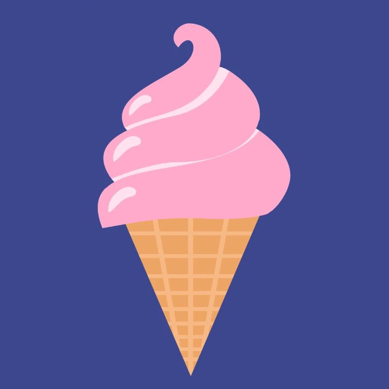 Softeis Eis - Rosa Sommer Eis