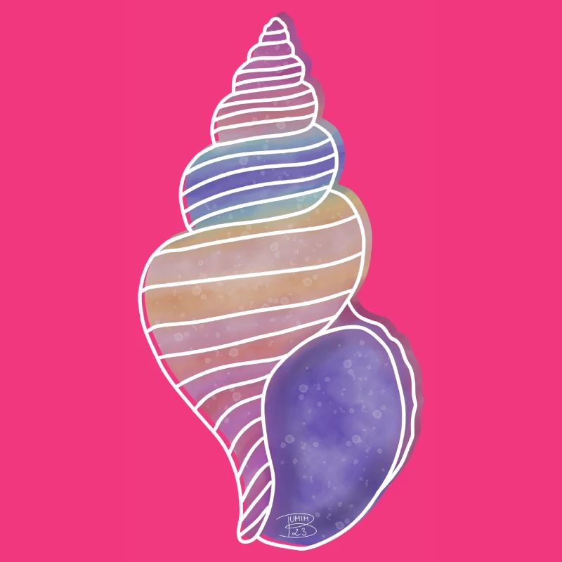 "Snail Shell", Boho Line Art Design, "Shells"