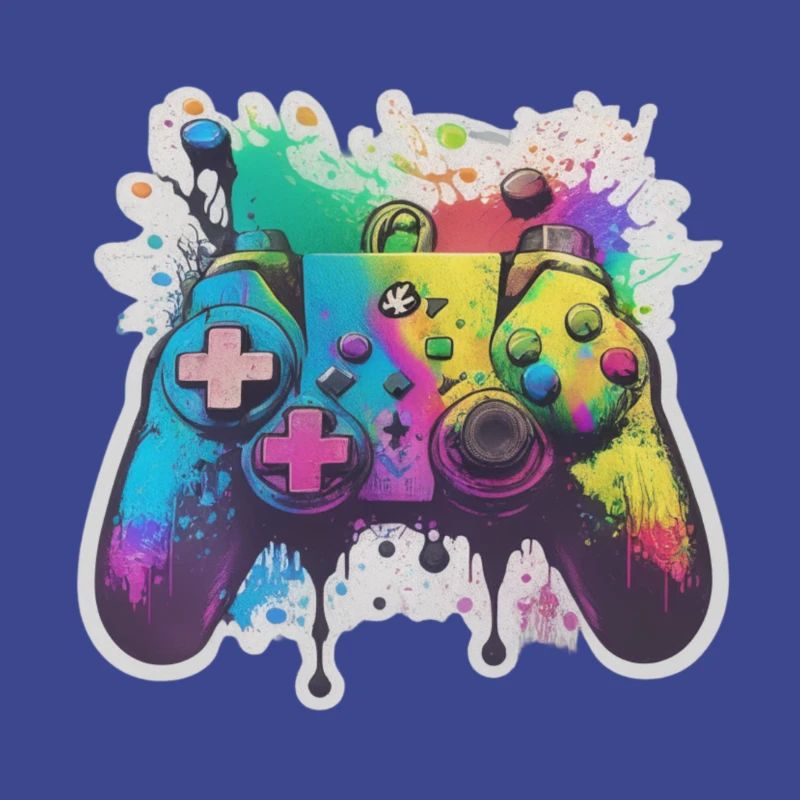 Gaming Controller Rainbow Splash