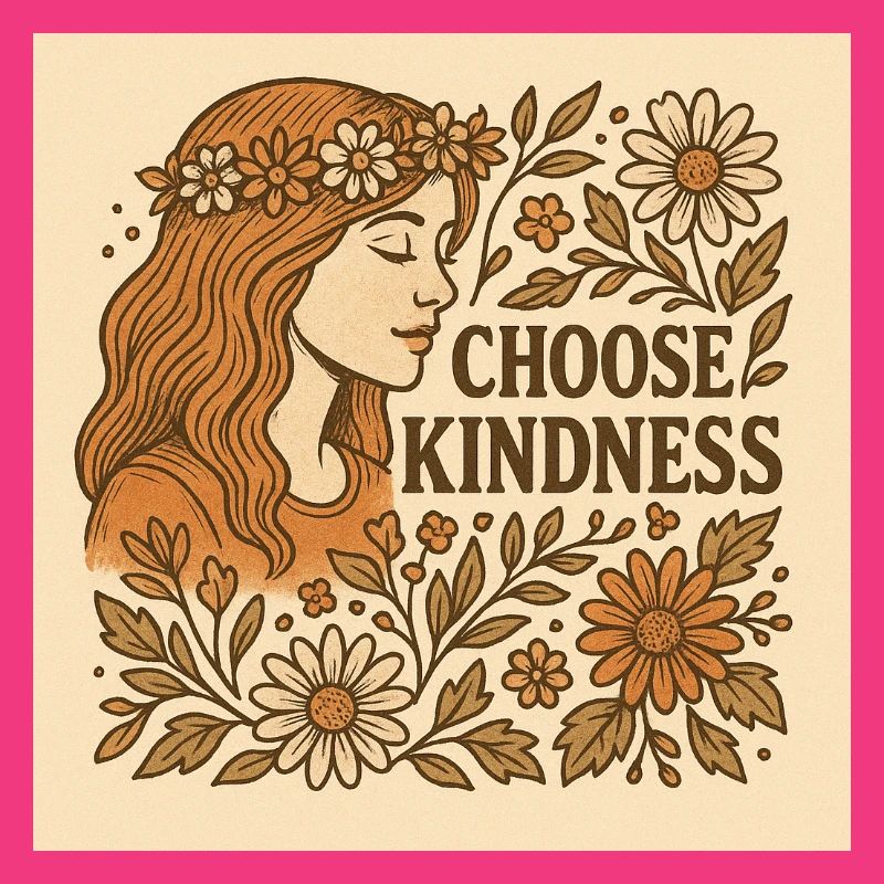 Choose kindness. Flowers.