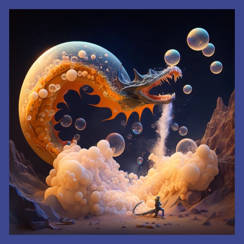 Nice Dragon with Bubbles