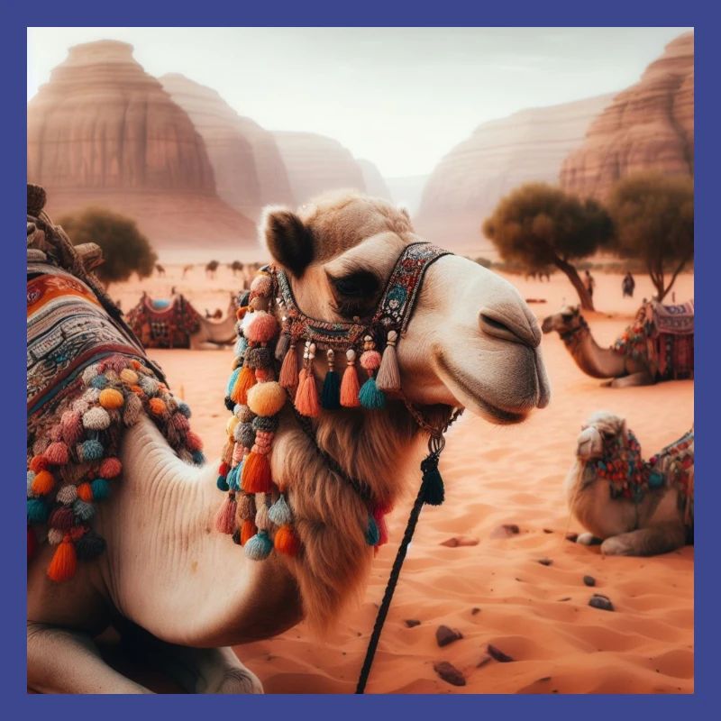 echtes Kamel in der Wüste A5