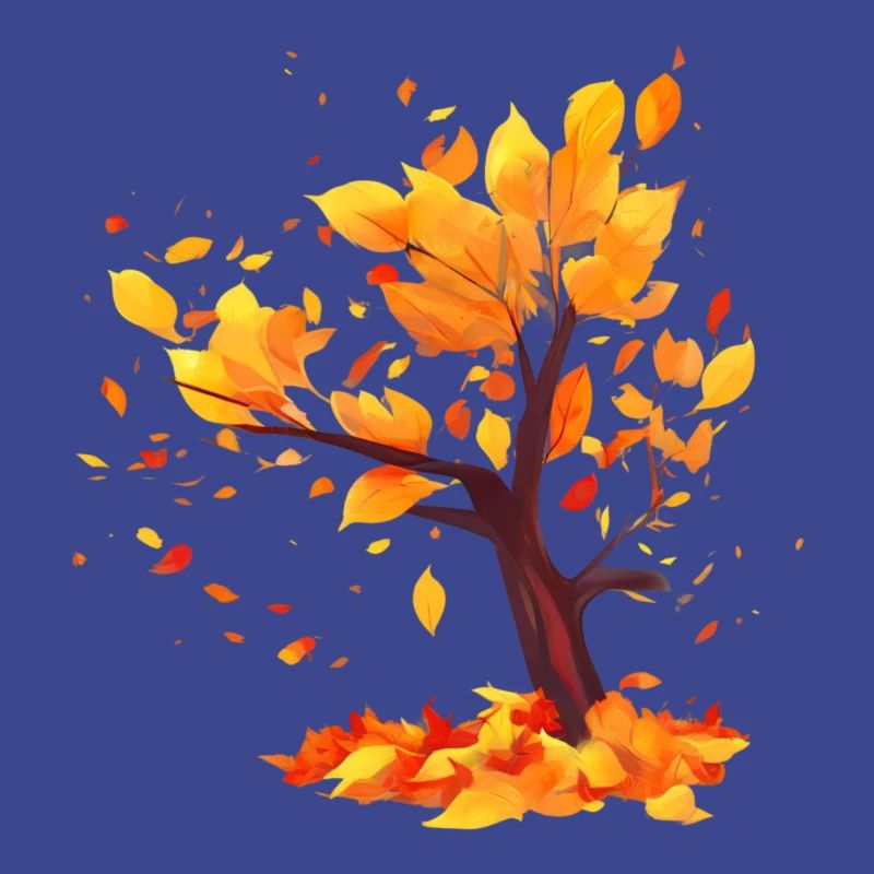 tree with fallen leaves