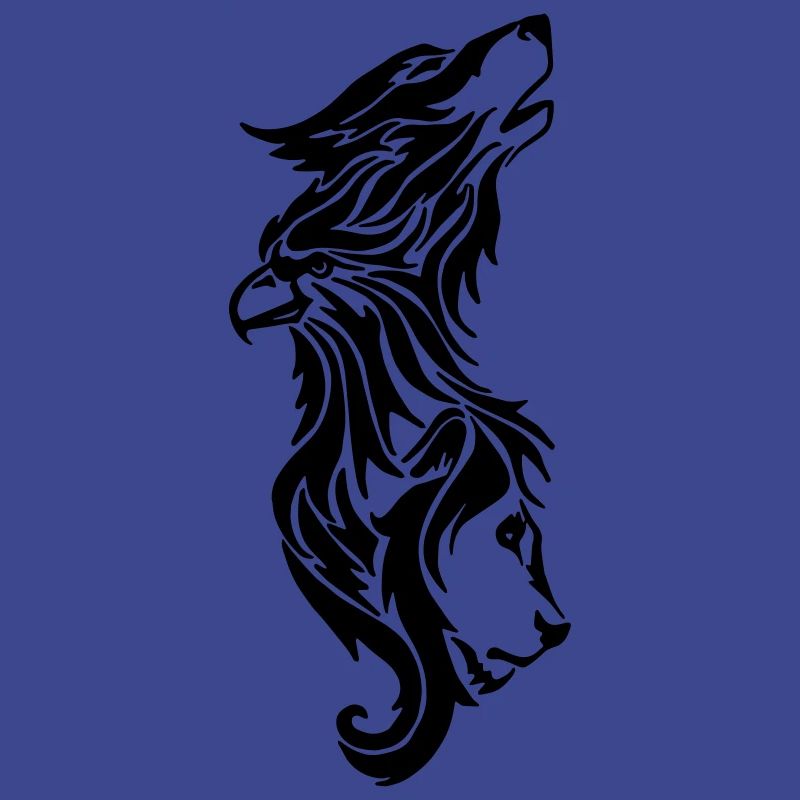 wolf, eagle and lion