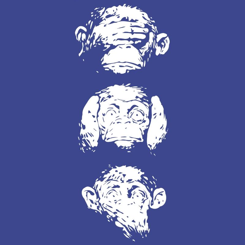 Three monkey memes - white