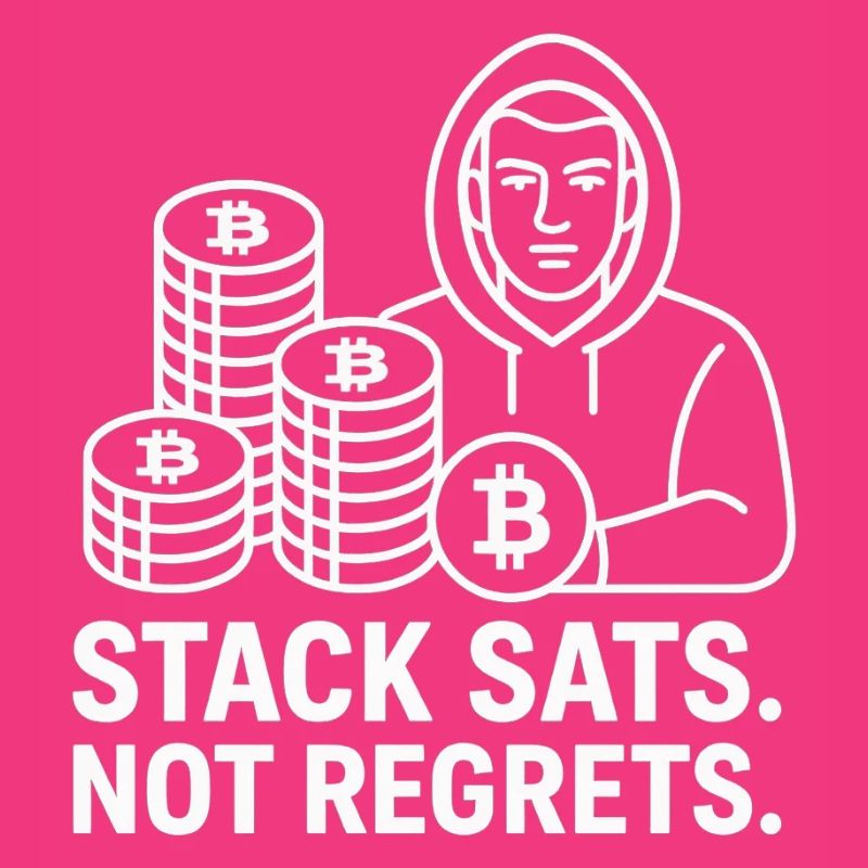 Conception de sweat à capuche Bitcoin – Stack Sats. Pas de regrets.