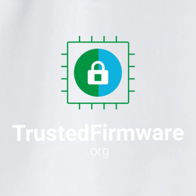 TrustedFirmware Logo vertical white