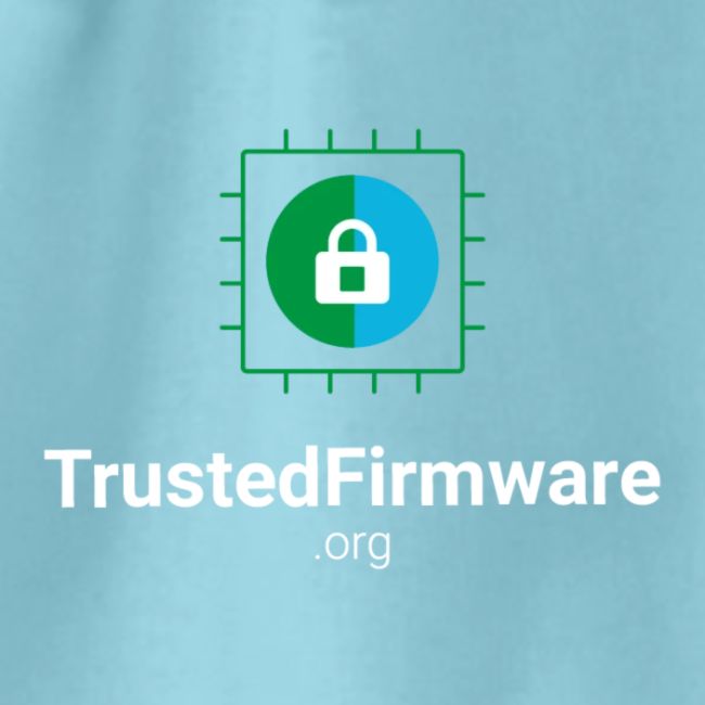TrustedFirmware Logo vertical white