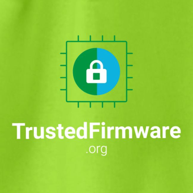 TrustedFirmware Logo vertical white