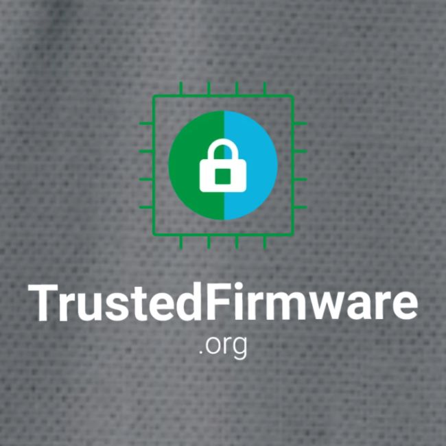 TrustedFirmware Logo vertical white