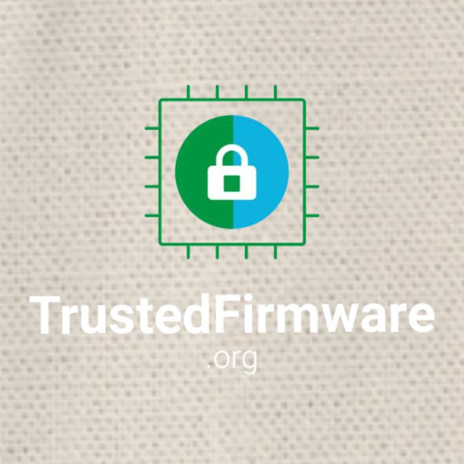 TrustedFirmware Logo vertical white