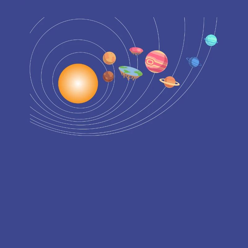 Outer Space Funny Flat Earth Science Planets