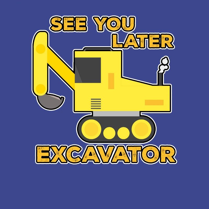 Excavator Construction Site Construction Worker Construction Later I Gift