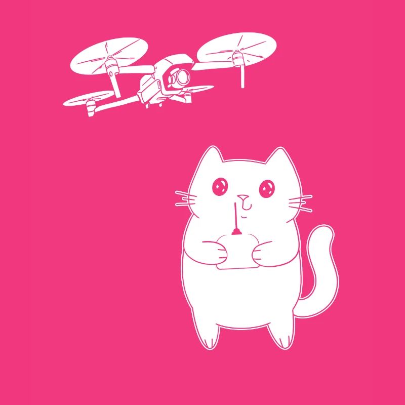 Quadcopter Drone Pilot Cat Drone Racing - Cat Dron