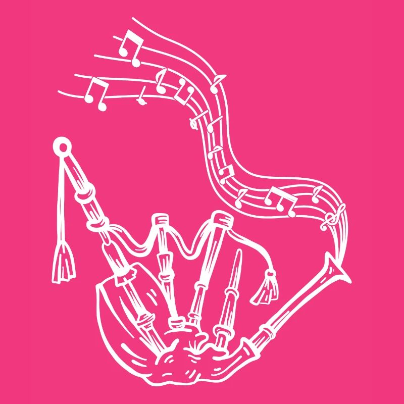 Cornemuse avec notes de musique Lecteur de cornemuse Cornemuse