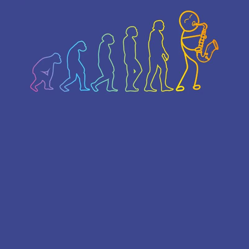 Saxophone Player Evolution - Funny Stick Figure Sa