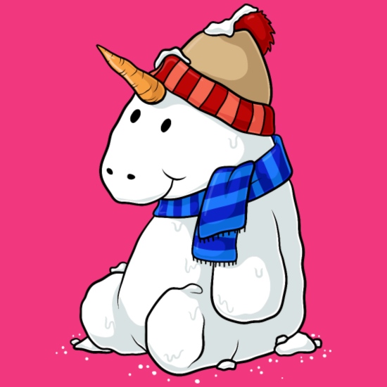 Muñeco de nieve de dibujos animados del unicornio' Mochila saco |  Spreadshirt