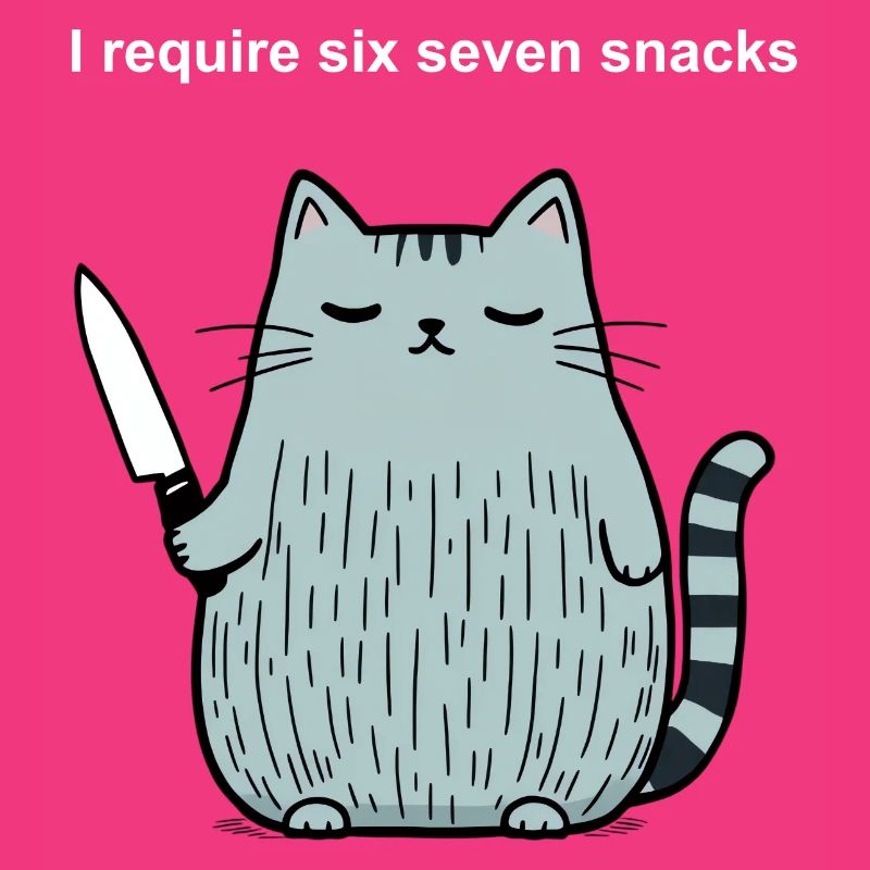 6-7 Mème Internet 6 7 Snack Cat