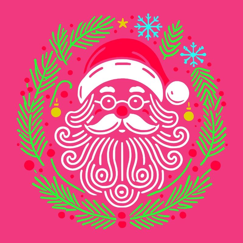 Christmas Circular Santa with Branches