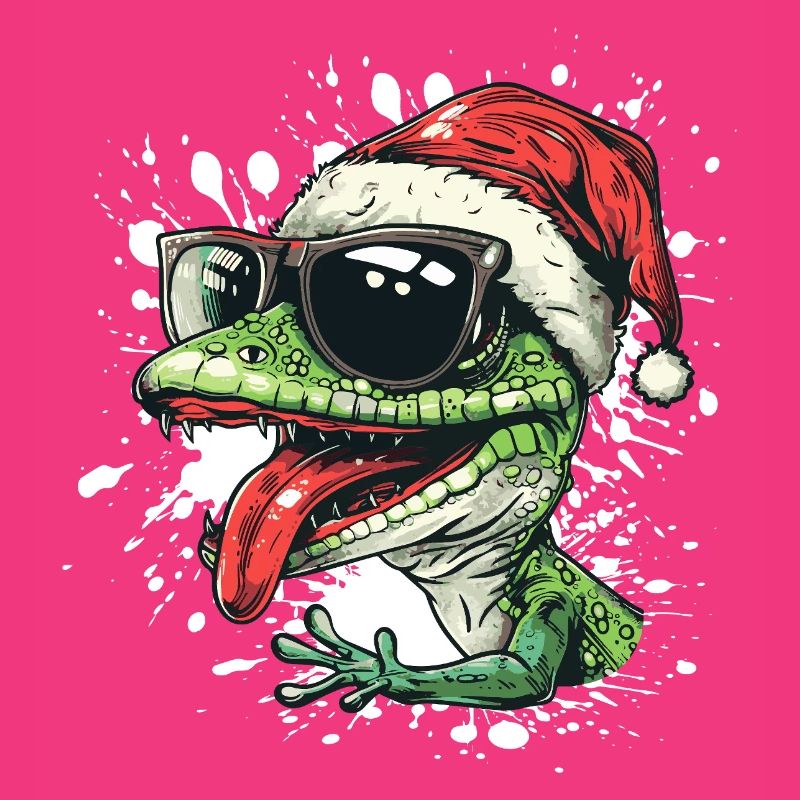 Lizard Christmas Funny Gecko