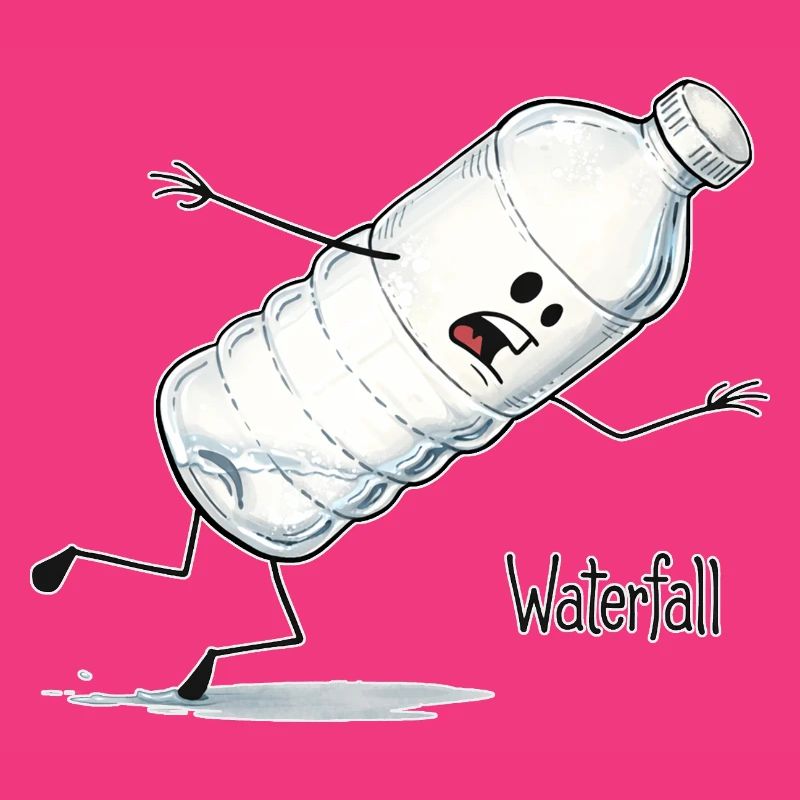 Waterfall – Falling Water Bottle Cartoon