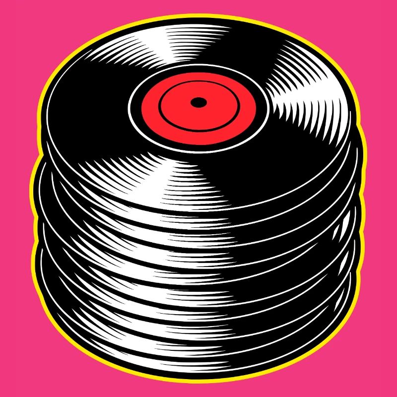 Stack d’albums vinyles
