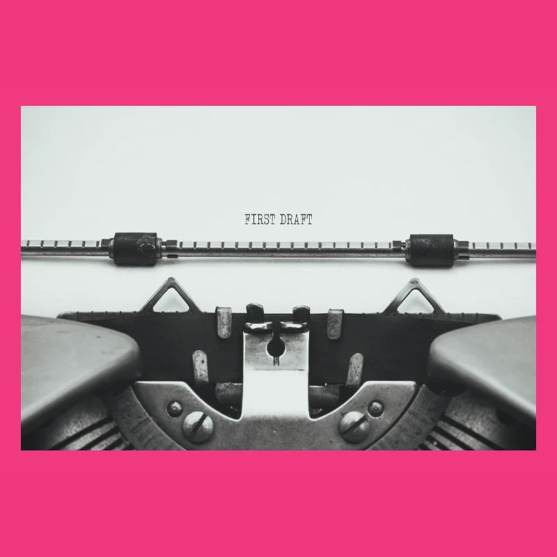 First Draft Typewriter Writer Poster Design