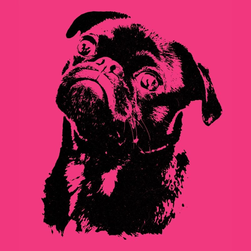 Eine Skizze eines Mops