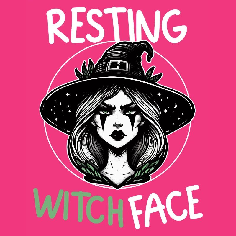 Witch Face at Rest Illustration