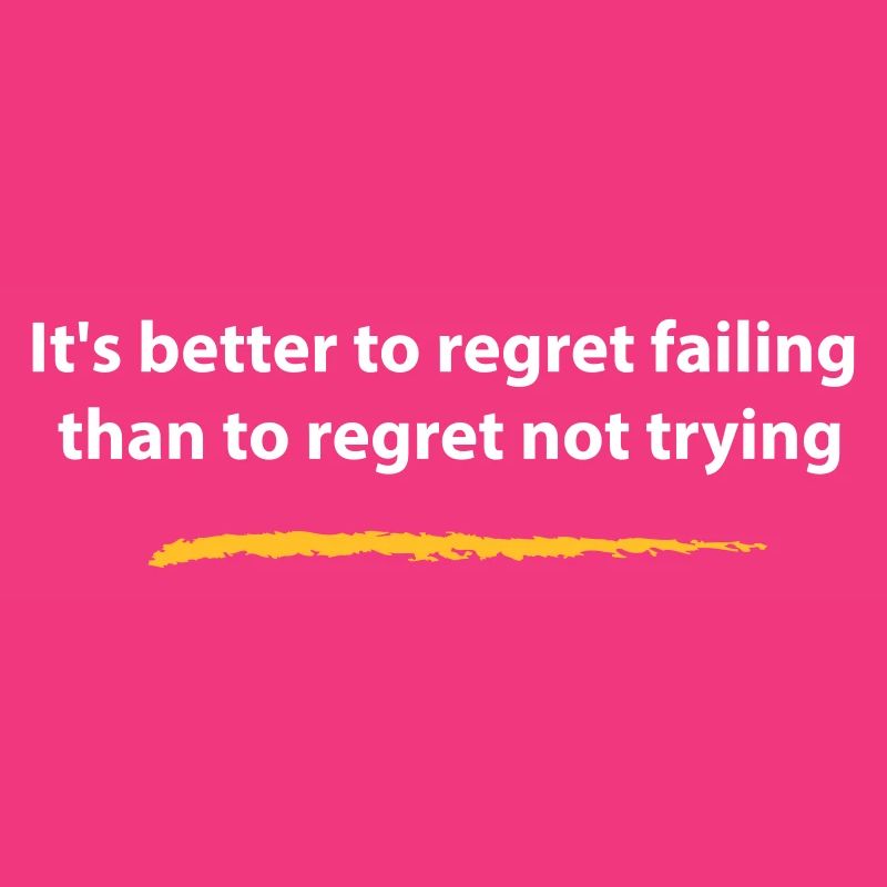 Versuchen oder bereuen