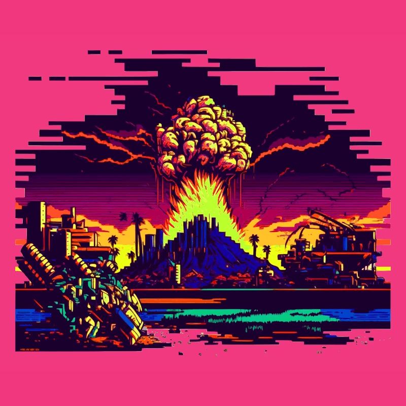When the atomic bomb explodes in 8 bits