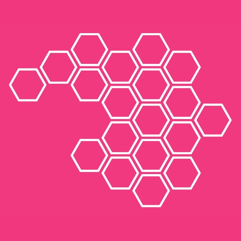 Hexagons white