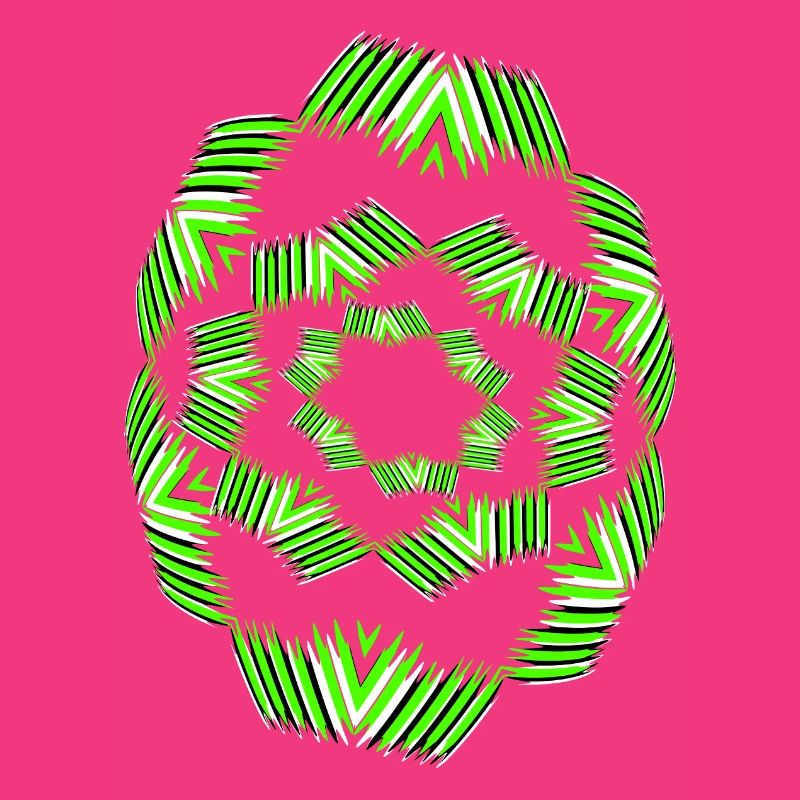 Neon Mandala Fächer Muster