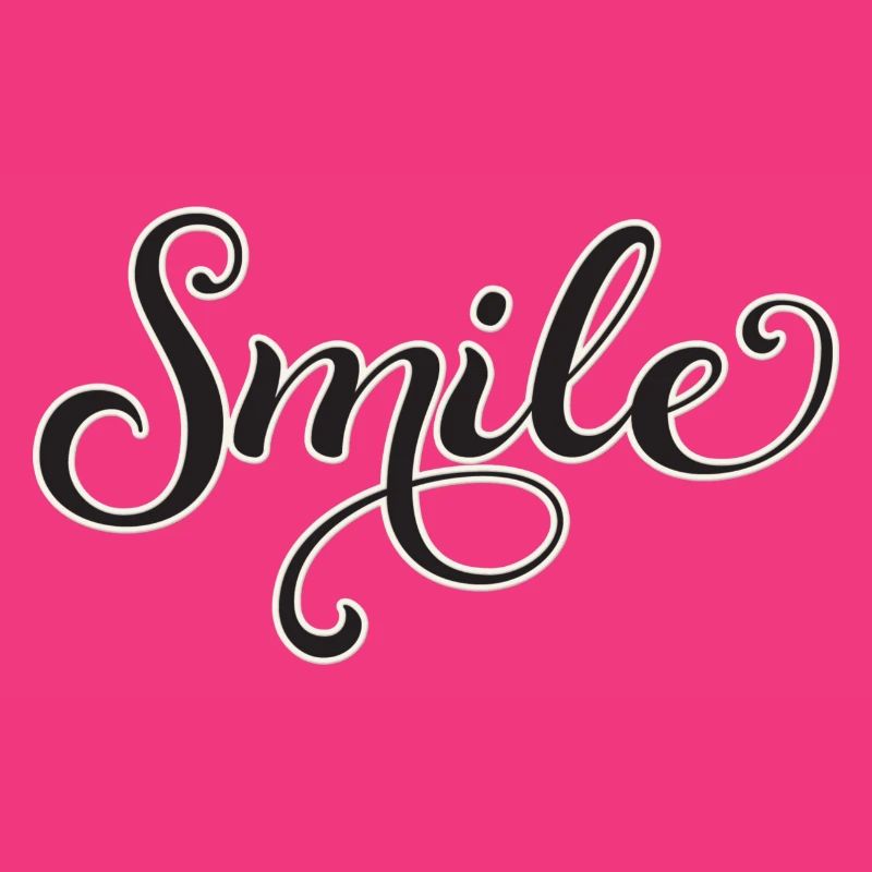 Lächelnder Script-Schriftzug Smile
