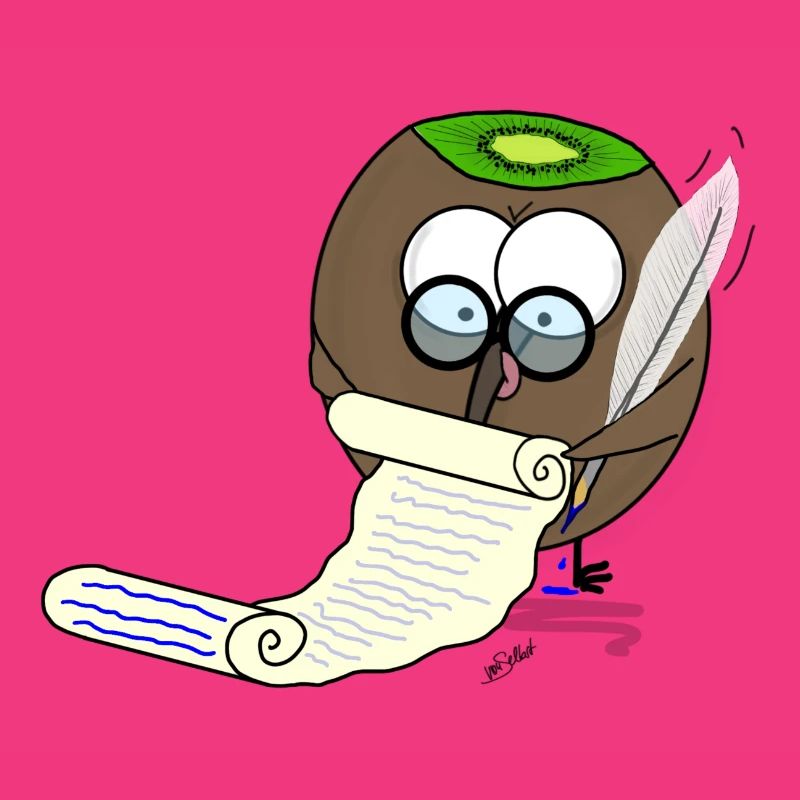 Beaked fruit taking notes, very dignified