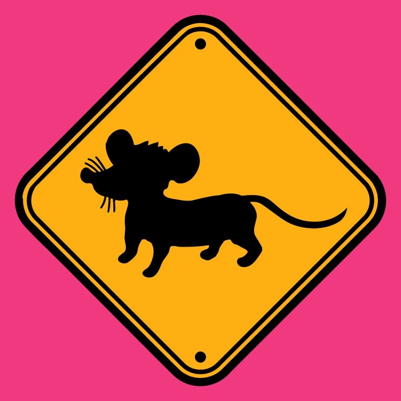 Evil Mouse Shield Warning Caution Caution Danger