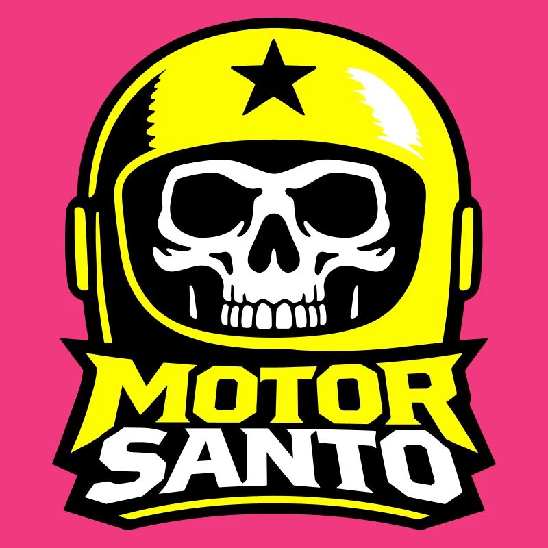 Motor Santo Skull Logo