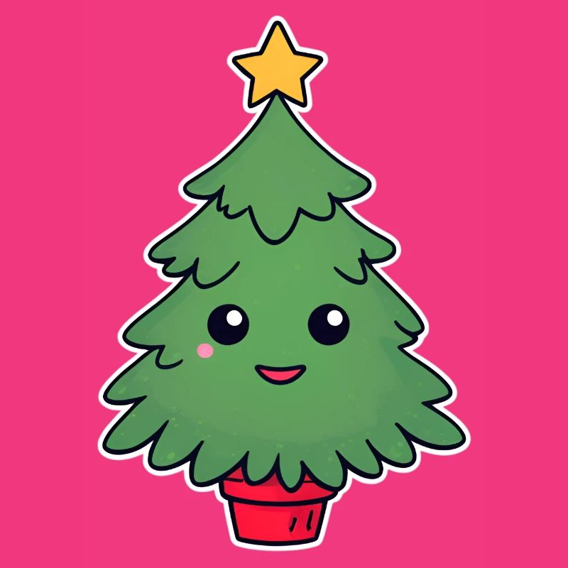 Cuddly Christmas tree with star