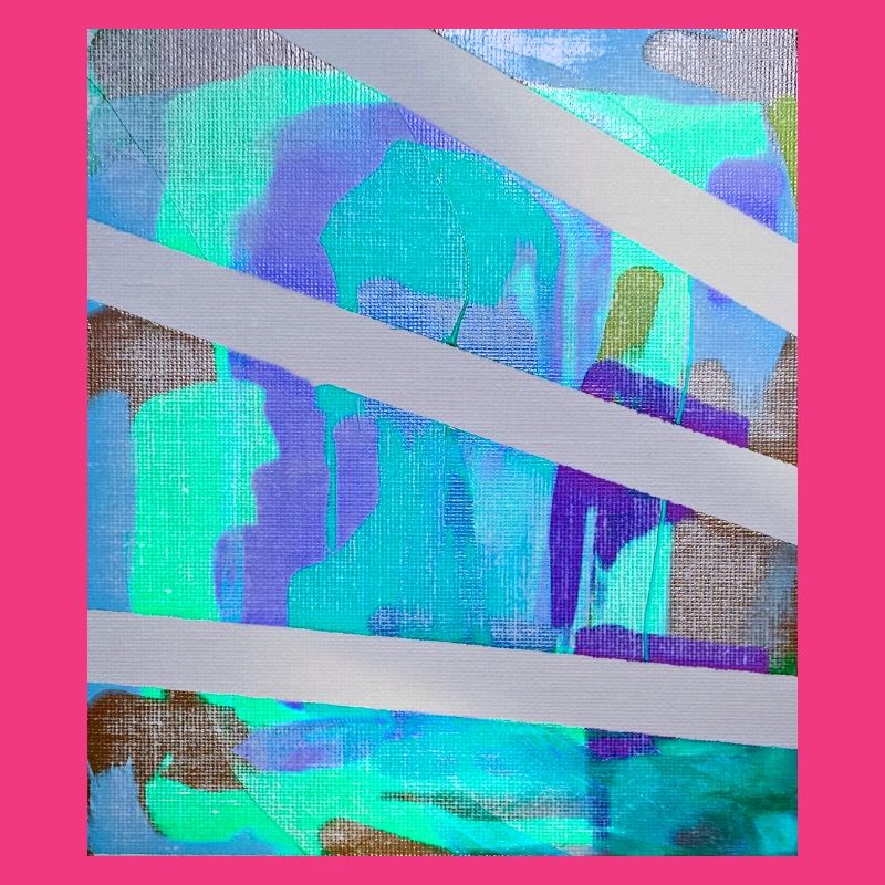 Neon Abstract Stripe Collage