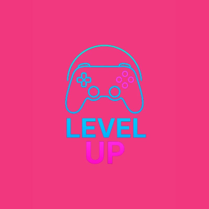 Level Up Neon Controller Grafik