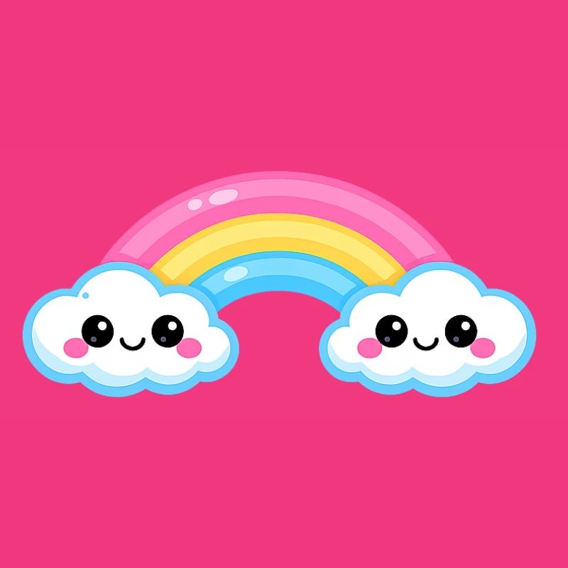 Cute Cloud Rainbow Duo