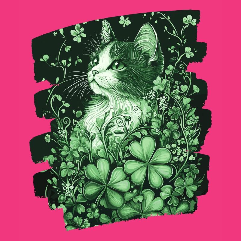 Chat trèfle de la Saint-Patrick