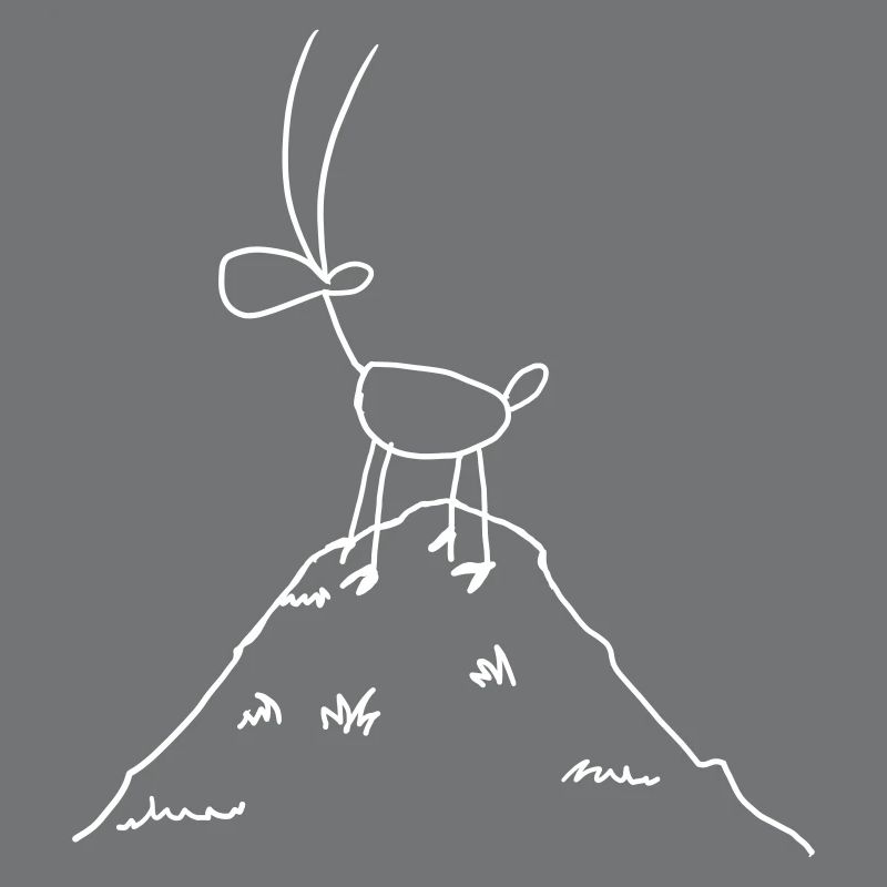 Steinbock auf Berg