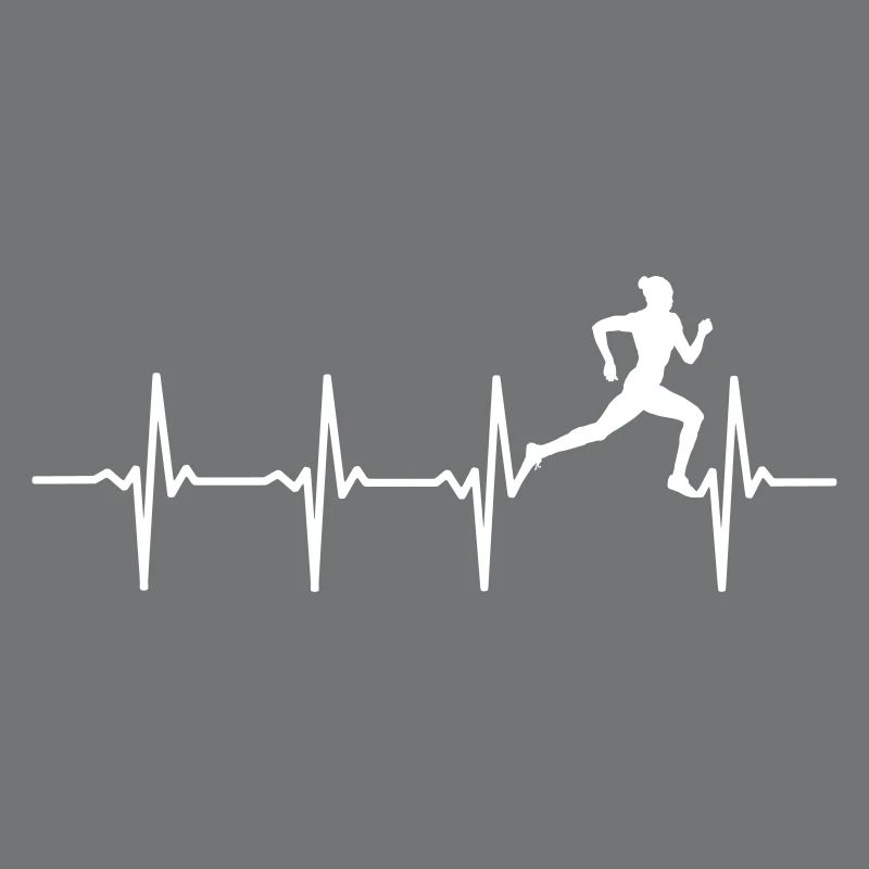 Cadeau de jogger ECG de rythme cardiaque en cours d'exécution