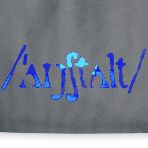 /'angstalt/ logo gerastert (blau/transparent) - Turnbeutel