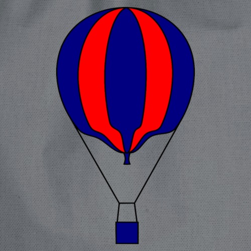 Gasballon blau rot gestreift unprall - Turnbeutel