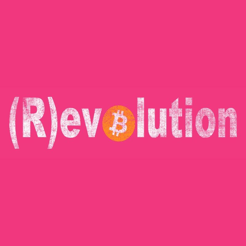 Bitcoin means Revolution evolution BTC logo crypto
